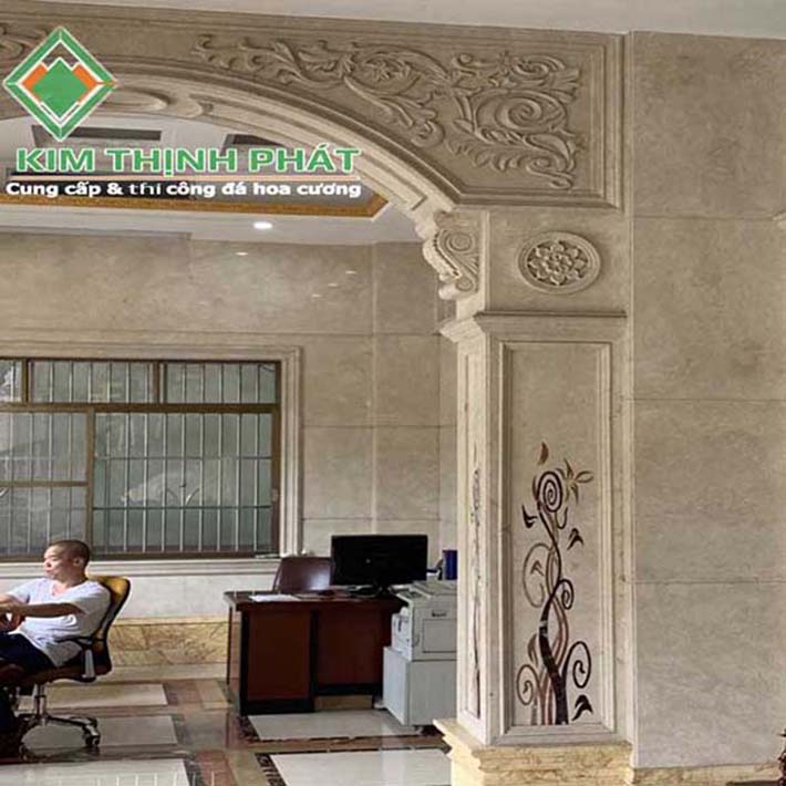 Cột đá hoa cương tự nhiên vừa cần tạo độ thoáng