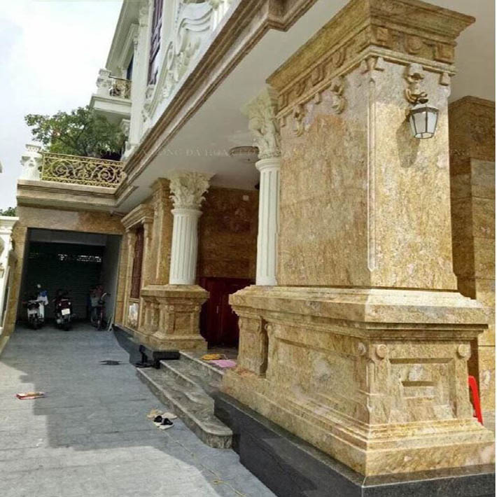 Cột đá hoa cương tự nhiên hiện nay được sử dụng rộng rãi trong không gian sống